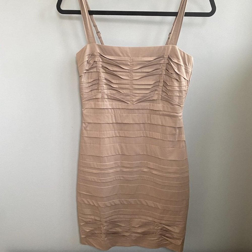*NOT FOR SALE/SOLD* BCBG Maxazria Dress (Sz 2) Colour Nude/Tan